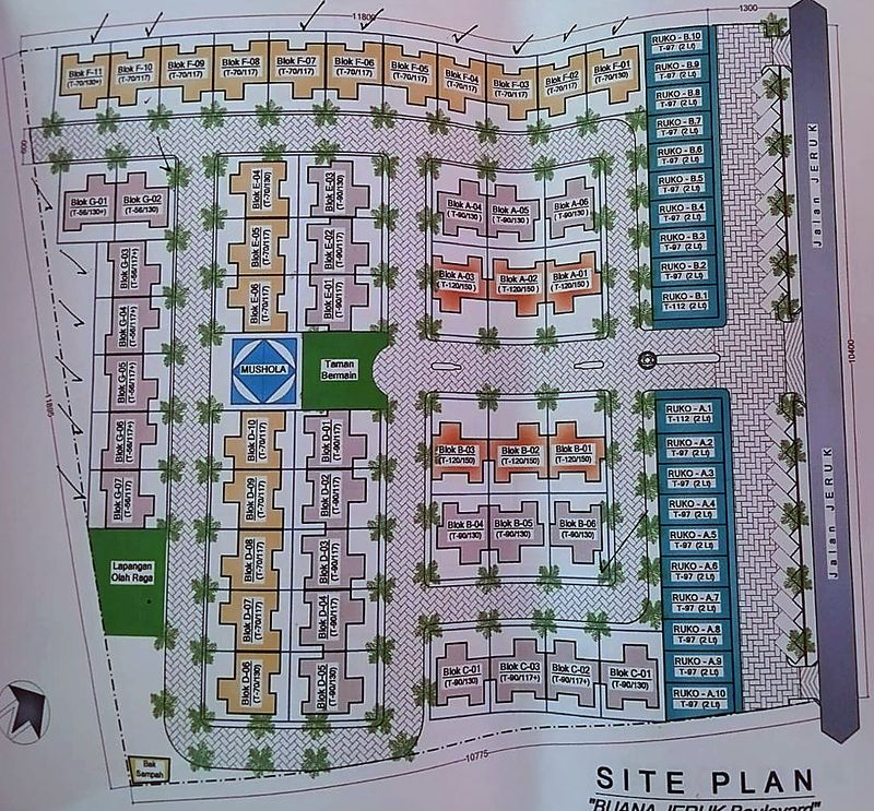 Site Plan Perumahan Buana Jeruk Boulevard